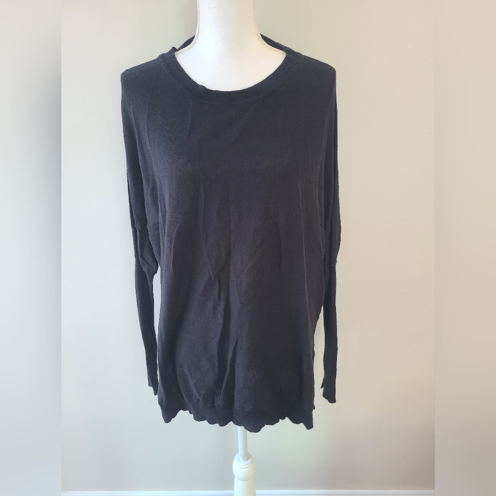 Sweet Romeo Black Long Sleeve Top